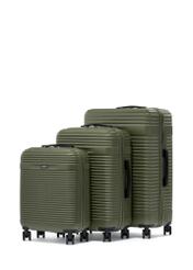 Set of 19''/24''/28'' trolley suitcases WALAB-0040-8D(W26), diagonal view of the products on a white background.