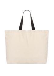 Cream cotton bag with print TOREN-0136-0P(W26), product view from the back on a white background.
