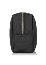 Black women's cosmetic bag TOREN-0267A-99(Z25) - side view of the product on a white background.