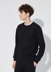 Black men's sweatshirt with logo BLZMT-0057-99(W23)-04