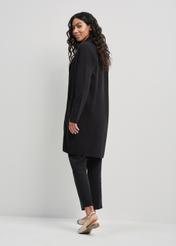 Black women's basic cardigan KARDT-0041-99(W24)-02