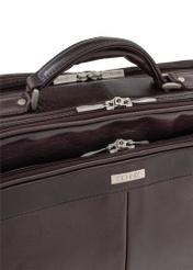 Dark brown leather business travel bag TB-214A-90(KS)-04