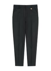 Black women's trousers with a crease SPODT-0090-99(W26) - front product view, on a white background.