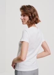 Women's cream t-shirt with oriole TSHDT-0124-12(W24)-02