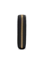 Large black leather women's wallet croco PORES-0955-99(W25)