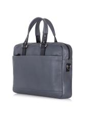 Grey men's leather business bag TORMS-0406-95(Z23)-02