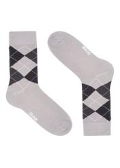 Men's long socks with pattern SKAMT-0197-9B(Z26), product view from the front on a white background.
