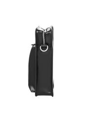 Black leather men's bag TORMS-0530-99(Z26), side view of the product on a light background.