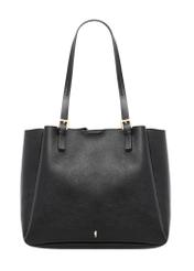 Black women's shopper bag TOREC-1344-9I(Z26) - front product view, on white background.