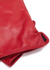 Red women's leather gloves REKDS-0001A-42(Z25), close-up of the product detail on a white background.