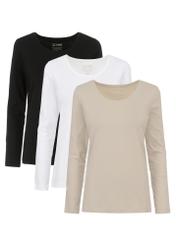 Women's longsleeve tri-pack ZESDT-0023-15(KS)-01