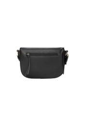 Large women's black waist bag TOREC-1266-99(Z26). Back view on a white background.