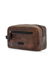 Brown leather men's cosmetic bag TORMS-0106B-79(Z24)-02