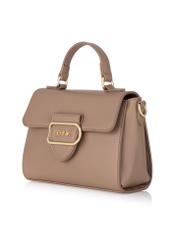 Beige small women's shoulder bag TOREC-0962A-81(Z25) - diagonal view on white background.