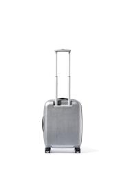 Small suitcase on wheels WALPC-0001-9X-19(W26), product view from the back on a white background.