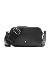 Black leather mini women's handbag TORES-1198-99(Z25), front product view on white background.