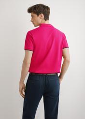 Fuchsia cotton polo shirt POLMT-0045B-5E(W26)