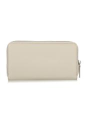 Large cream ladies wallet with logo POREC-0377-12(W24)-04