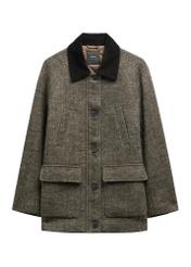 Women's herringbone coat PLADT-0083-1L(Z26)