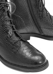 Women's leather ankle boots BUTYD-1200-99(Z25), close-up of the product detail on a white background.