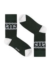 Green men's socks SKAMT-0184-54(Z23)-01