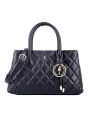 Quilted black women's handbag TOREC-1312-99(Z26), front product view on white background.