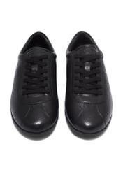 Women's black leather sneakers BUTYD-1293-9I(Z26), front product view on white background.