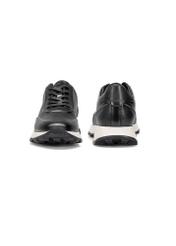 Black leather men's sneakers BUTYM-0493-99(W25)-04
