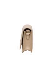 Beige elegant leather women's handbag TORES-1356-1B(Z26), product view from the side on a white background.