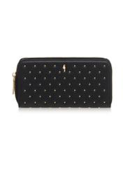 Large black women's wallet with rhinestones POREC-0346-99(Z23)-01