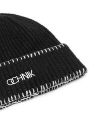 Black women's winter hat with logo CZADT-0183-99(Z24)-03