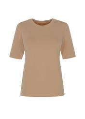 Women's beige basic blouse BLUDT-0147-81(W22)-04