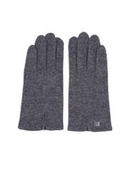 Graphite woolen women's gloves REKDT-0027A-9D(Z26) - product view from above, on a white background.