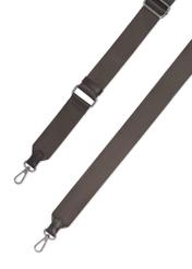 Small brown two-compartment leather women's handbag TORES-1349-1H(Z26), close-up view of the strap on a light background.
