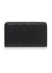 Black women's wallet with monogram POREC-0348A-99(Z25), back view of the product on a white background.