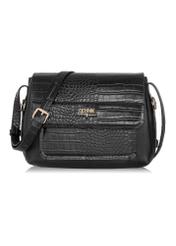 Women's handbag with croco elements TOREC-0860A-97(Z25), front product view on white background.