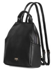Black women's backpack made of imitation leather TOREC-0923-99(W26)