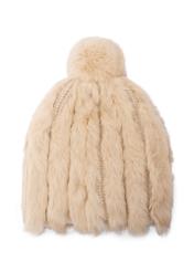 Cream fur hat for women CZADF-0034-16(Z26)
