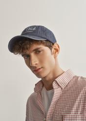 Navy blue baseball cap with embroidery CZALT-0006-17(W23)-04