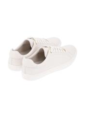 Cream leather women's sneakers BUTYD-1068-0B(Z26). Product view from the back, on a white background.