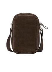 Men's dark brown leather pouch TORMS-0541-1I(Z26), product view from the back on a light background.
