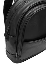 Black Leather Men's Backpack PLCMS-0017R-99(W25)-06