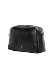 Women's shoulder bag in black TOREC-1342-99(Z26) - diagonal view of the product, on a white background.