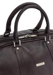 Dark brown leather men's travel bag TB-250-90(KS)-05