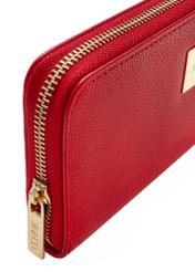 Large red women's wallet with logo POREC-0368-42(W24)-06