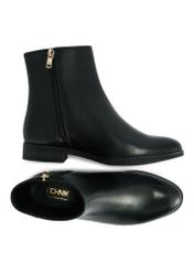 Black leather women's ankle boots BUTYD-1193-99(Z25) - top view of the product on a white background.