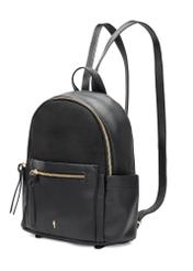 Black women's backpack TOREC-1125-99(W26) - diagonal product view, on a white background.