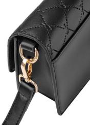 Black women's handbag with monogram TOREC-1046-98(Z25), visible close-up of a product detail, photo on a white background.
