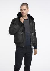 Black men's bomber jacket KURMT-0282-99(Z23)-03