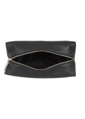 Women's black leather cosmetic bag PORES-0857-99(W23)-05